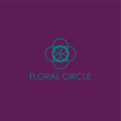 Floral circle motif logo design vector best royalty free image editable 