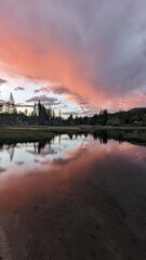 sunset over the lake