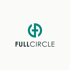 Full circle letter fc logo design vector best royalty free image editable 