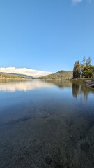 lake and mountains