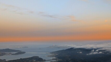 sunset in the mountains