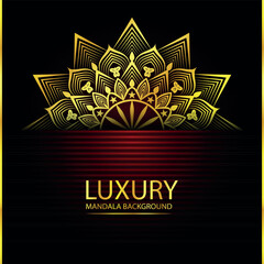 Abstract golden pattern east style with Luxury mandala background  design