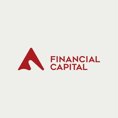 Financial capital triangle abstract letter f  mountain logo design vector best royalty free image editable 
