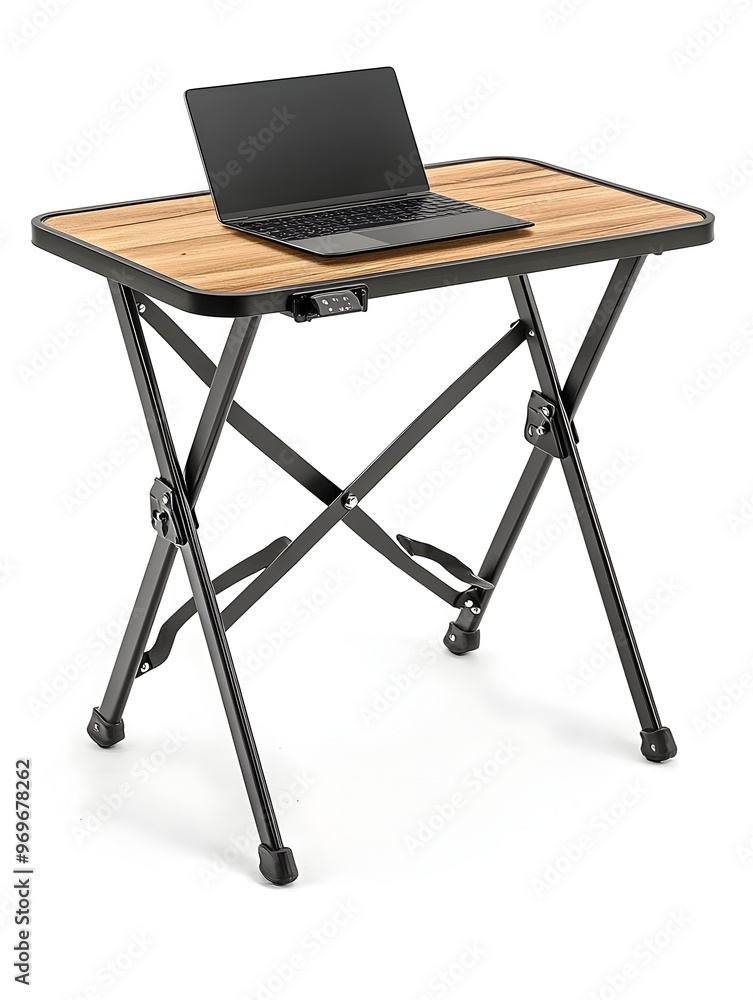Poster sleek and functional folding laptop table with adjustable height optimize your workspace at home or 