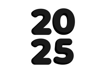 2025 Happy New Year Abstract Brown Design Logo Symbol Vector Illustration