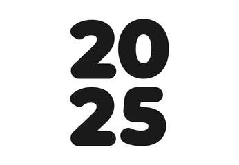 2025 Happy New Year Abstract Brown Design Logo Symbol Vector Illustration