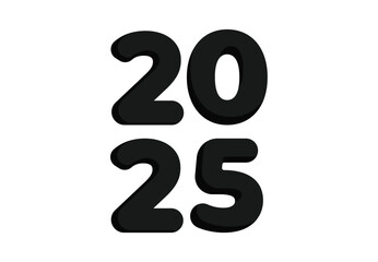 2025 Happy New Year Abstract Brown Design Logo Symbol Vector Illustration