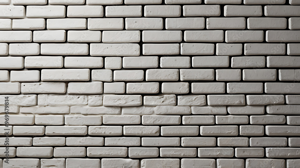 Wall mural Brick wall background, white brick wall texture wallpaper