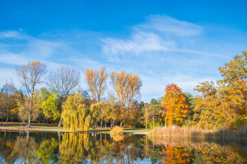  Ingolstadt,  beautiful autumn view in the park 