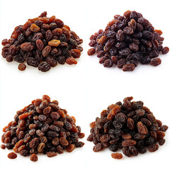 Fototapeta premium Pile of raisins isolated on a white background