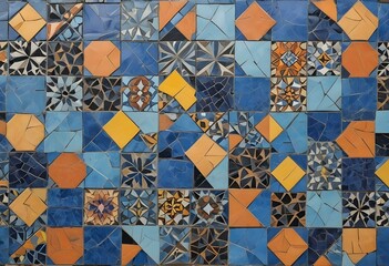 Fototapeta premium colorful mosaic pattern with various shapes 