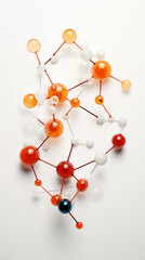 Obraz premium image of a molecular structure on a white background. The molecule should be depicted with clear, detailed atoms and bonds, showcasing a complex, scientific arrangement. 