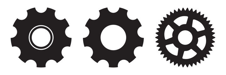 Gear setting icon set. Cog wheel icon. Gear wheel icon. Gear setting icon collection