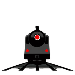 Fototapeta premium black train isolated on white