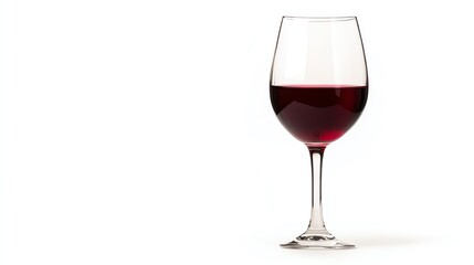 Elegant red wine glass showcasing rich ruby color, perfect for celebrations, dining, or relaxing moments with friends.