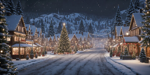 Fototapeta premium Christmas in the city