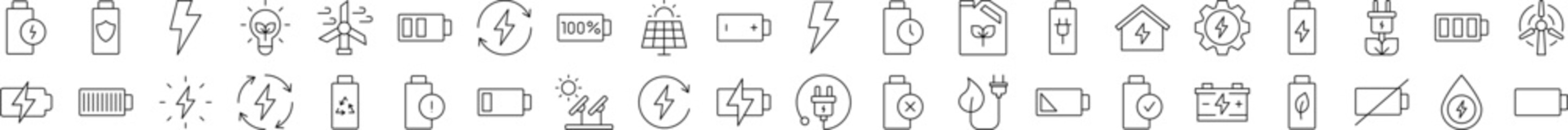 Ecology, Energy and Agriculture Line Icon Collection. Editable Stroke. Perfect for Infographics, Articles, Books, Flyers, Banners
