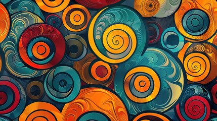 Naklejka premium spiral pattern wallpaper
