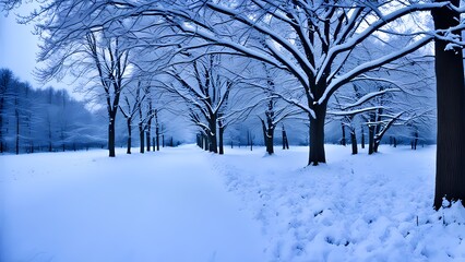 Obraz premium winter in the park