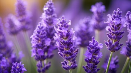Panoramic lavender banner for essential oil.