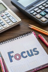Neatly Organized Student s Desk with Motivational  Focus  Display