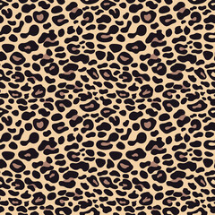 
Leopard print vector pattern, wild cat seamless background, modern design for textiles