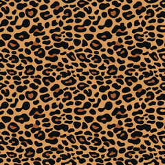
leopard pattern seamless stylish vector background, wild cat animal skin