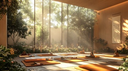 Fototapeta premium Warm and Inviting Community Health Center Promoting Holistic Wellness Practices