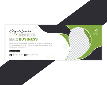 Corporate facebook cover design or business social media webinar template
