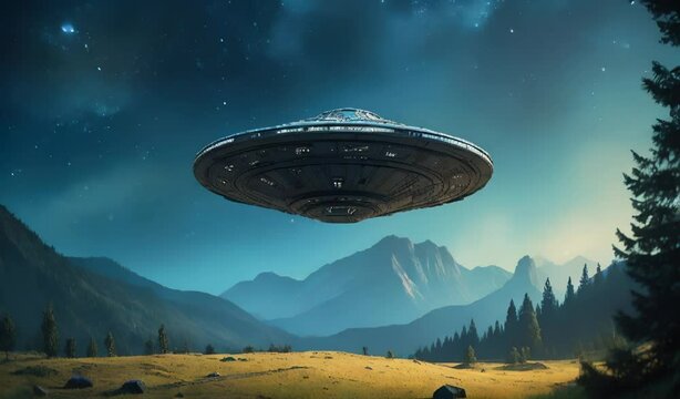 UFO Over Mountains: A Mysterious Encounter