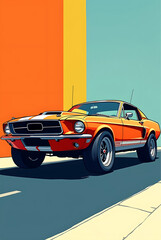 A beautiful classic car