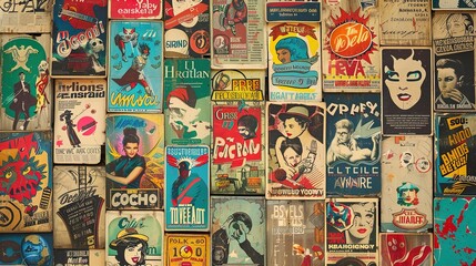 Vintage poster wallpaper
