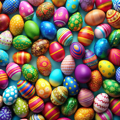 colorful easter eggs background