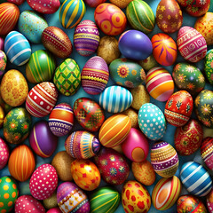 colorful easter eggs background
