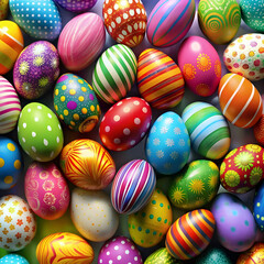 colorful easter eggs background
