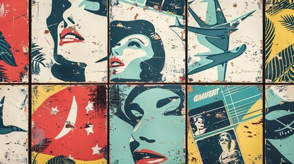 Obraz premium Vintage poster wallpaper