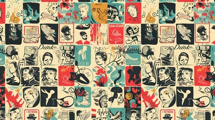 Vintage poster wallpaper