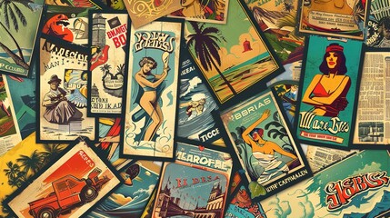 Vintage poster wallpaper