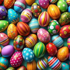 colorful easter eggs background