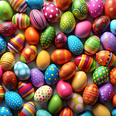 colorful easter eggs background