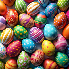 colorful easter eggs background