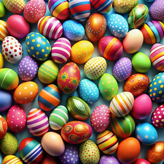 colorful easter eggs background
