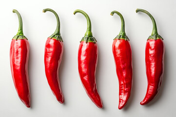 Close-Up of Red Chili Peppers Bringing the Heat