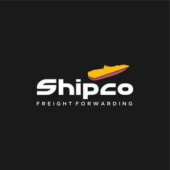 Shipping freight forwarding company logo design vector best royalty free image editable 
