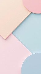 Pastellfarbene geometrische Formen auf sanftem Hintergrund