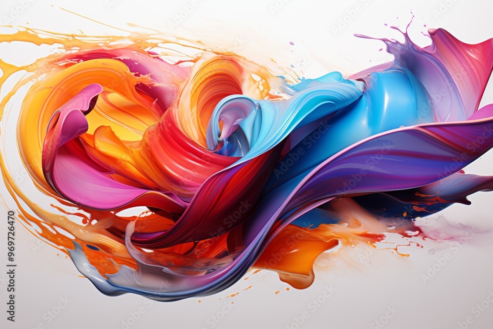 Poster Exploring contemporary art  abstract compositions of color and form reflecting emotions and issues