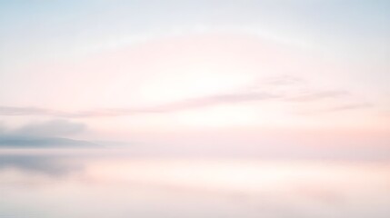 Fototapeta premium A serene landscape featuring a blurred horizon with soft, dreamy colors, creating a peaceful atmosphere