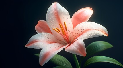 Stunning high-definition close-up of a Grand Crinum Lily with lifelike textures image