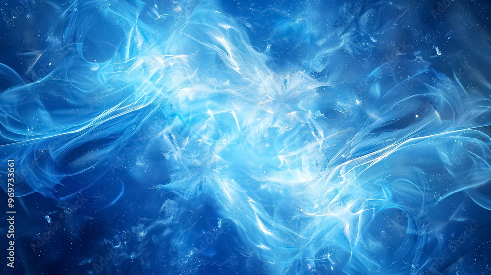 Poster abstract blue background with drop shadow and light, suitable as a backdrop for product presentation