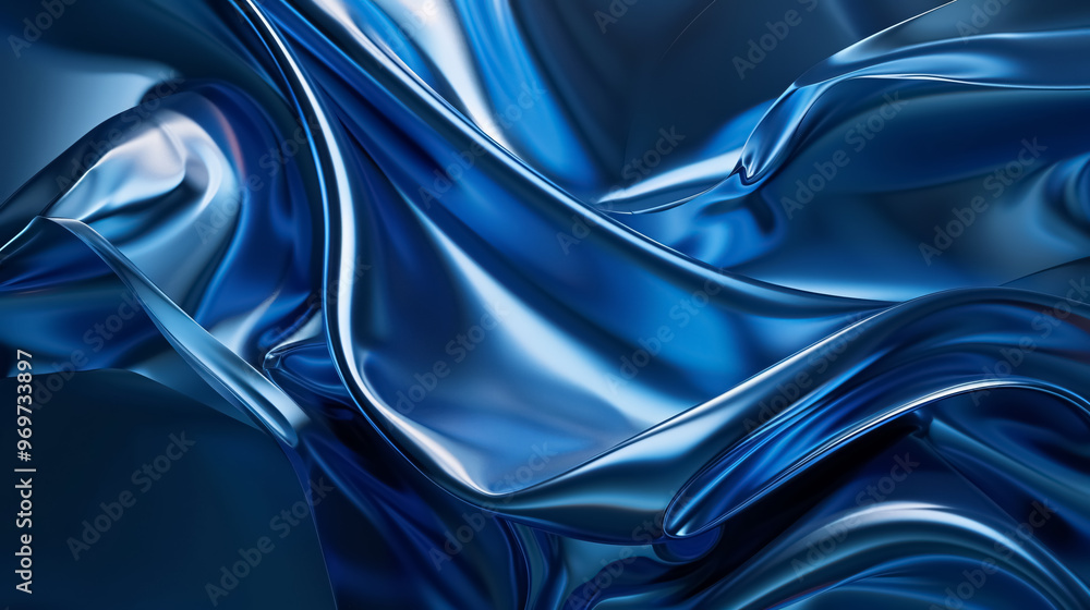 Poster abstract blue background with drop shadow and light, suitable as a backdrop for product presentation